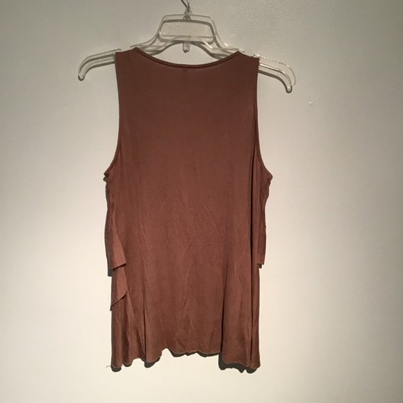 Olivia Moon Tiered Tank Top with Embellished Neckline Size M - Picture 7 of 10